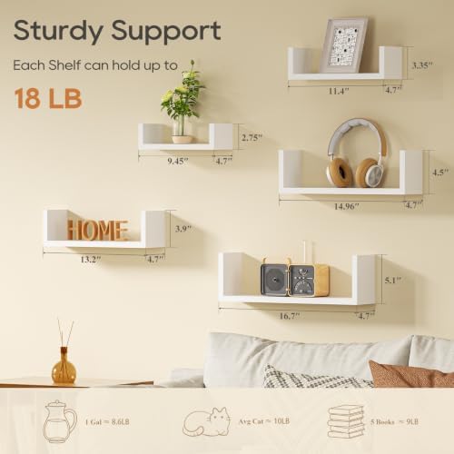 SRIWATANA White Floating Shelves - Image 6