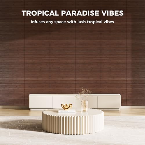 OUZUGIE 1 Pack 96x24 Inch Natural Bamboo Wall Panel - Image 3