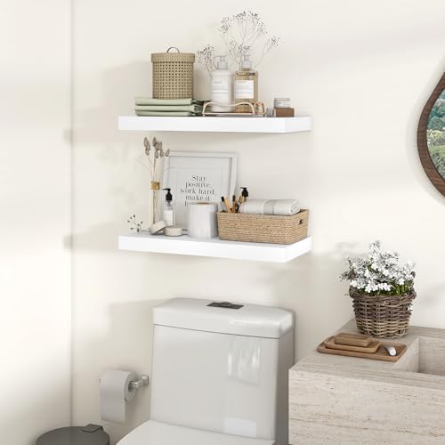 Heimlove Floating Shelves 23.6" W x 10.3" D White Set of 2 - Image 2