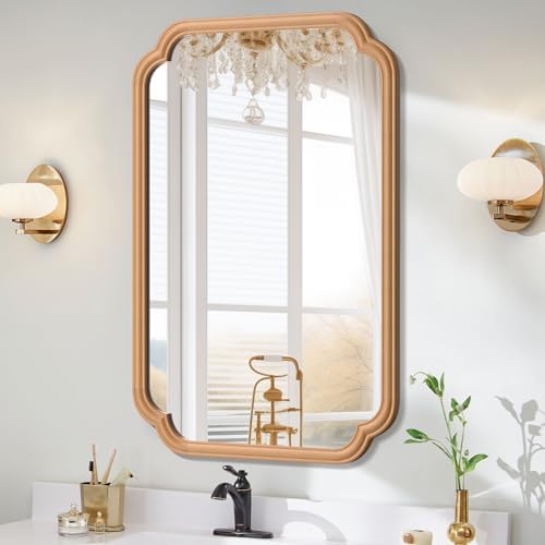 Ferytange Wood Bathroom Mirror for Wall Mounted by FerytangeHome