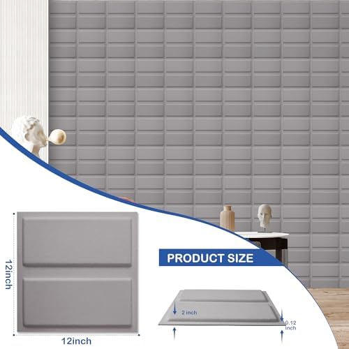 12 Pack 3D Wall Panels for Interior Wall Decor, Accent Wall Panels for Office - Image 2