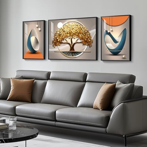 Large Framed Modern Abstract Luxury Wall Art - Image 2