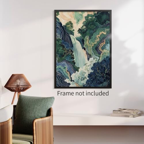Japanese Landscape Prints Poster Abstract Nature Mountain Canvas Wall Art - Image 5