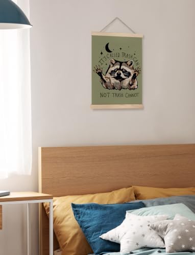 Funny Sage Green Motivational Raccoon Poster Wall Art Framed 12x16in - Image 3