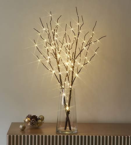 LITBLOOM Lighted Brown Willow Branches 32IN 100 LED by LITBLOOM