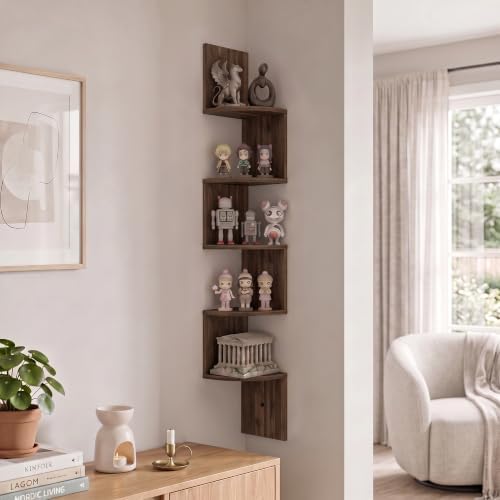 Furinno Rossi 5-Tier Corner Floating Book Shelves - Image 4