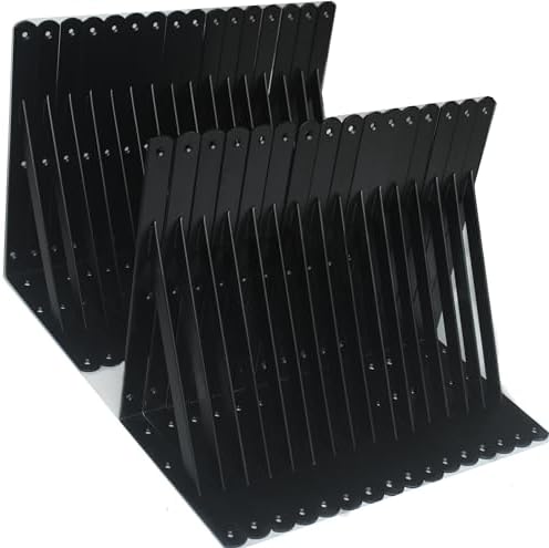 32 Pack L12 x H 8" Black Heavy Duty Shelf Brackets by MHMYDZ