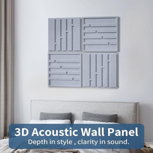 3D Decorative Felt Double-layer Acoustic Panels Linear Pattern - Image 2