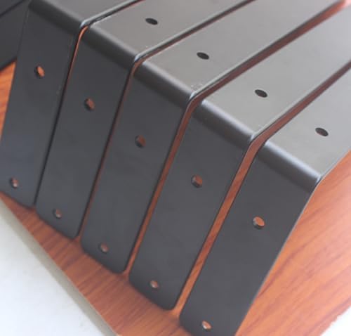 16 Pack - L 11" x H 6" x W1.5, 5mm Thick Black L Shelf Bracket, Iron Shelf - Image 5