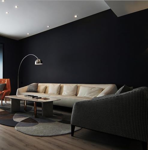 Yasinet Peel and Stick Wallpaper Black Wallpaper Black Contact Paper Modern - Image 3