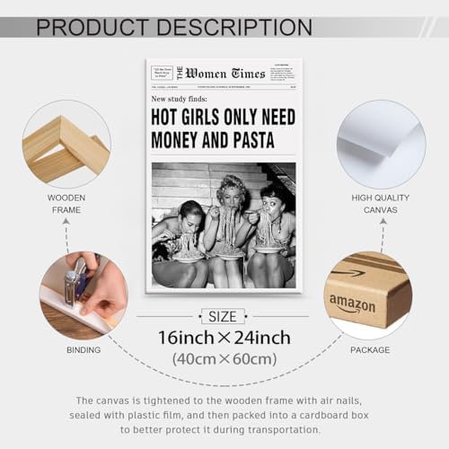 Trendy Black And White Aesthetic Poster Vintage Newspaper Wall Art Fashion - Image 2