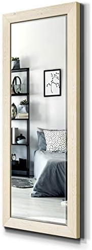 Renditions Gallery Large Standing Vanity Mirror White Wood Frame Full Floor - Image 2