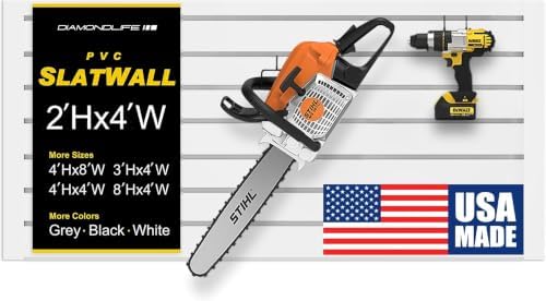 Heavy Duty 2'H x 4'W PVC Garage SlatWall Storage System by DLDIRECT