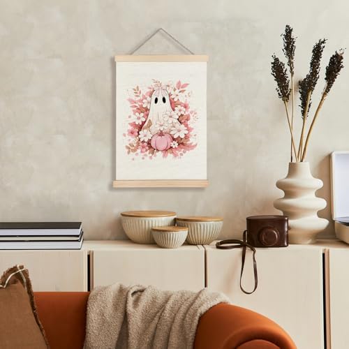 Supwhd Fall Floral Halloween Ghost Wall Art - Image 2