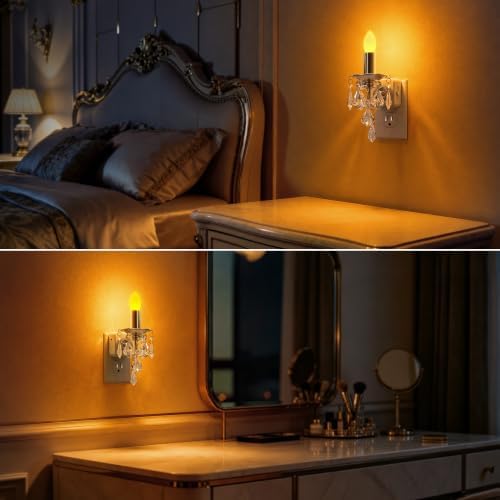 Briignite Chandelier Night Lights Plug into Wall, Dusk to Dawn Sensor - Image 5