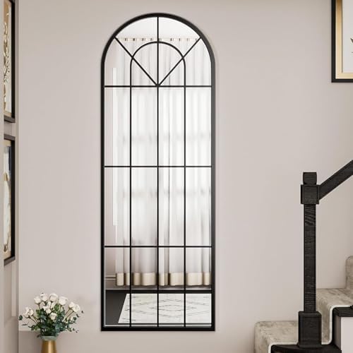 Dewfig Arched Windowpane Floor Mirror by YourSpacePerfectlyReflected