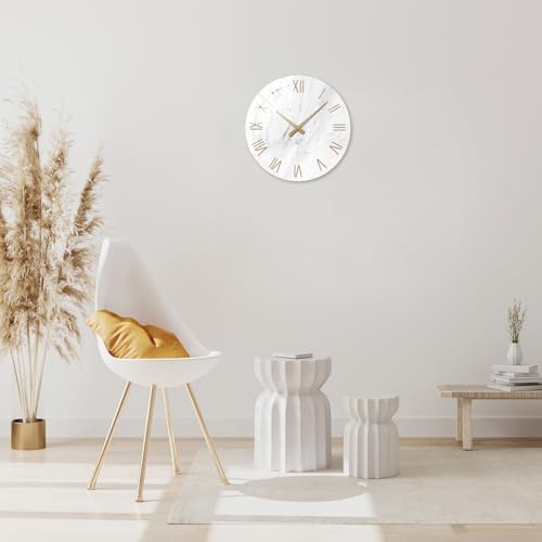 White Small Wall Clocks Battery Operated 12 Inch - Image 3