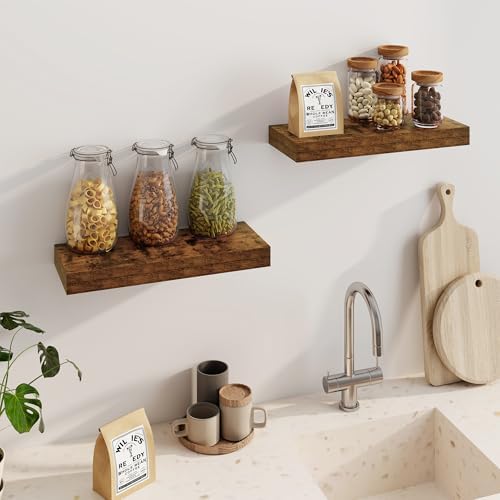 Fun Memories Floating Shelves for Wall, 20Inch Floating Shelves Set of 2 - Image 4