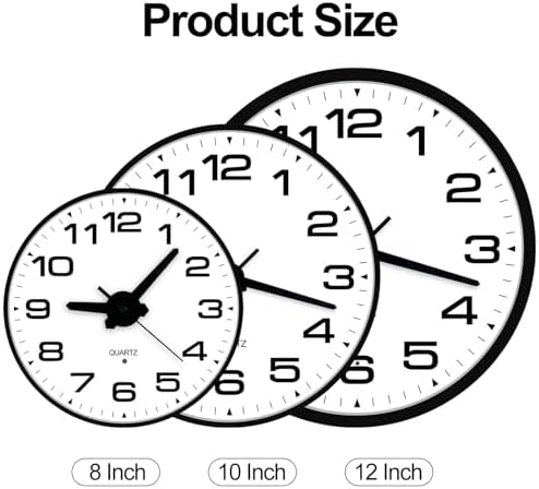 JoFomp Lighted Wall Clocks Battery Operated, 12 Inch Wall Clock - Image 2