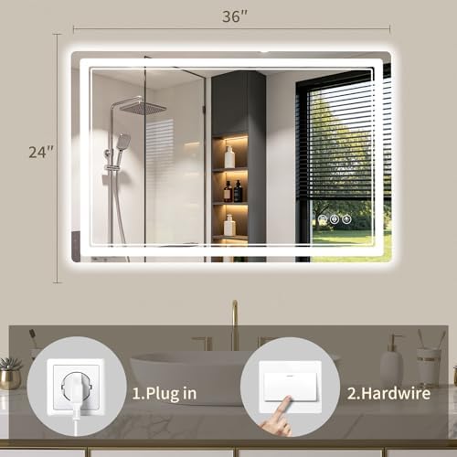 24"x36" LED Bathroom Mirror - Image 3