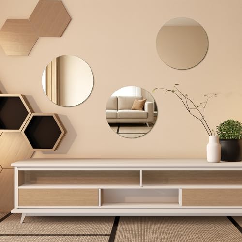 10 inch Frameless Glass Round Mirror - Image 6