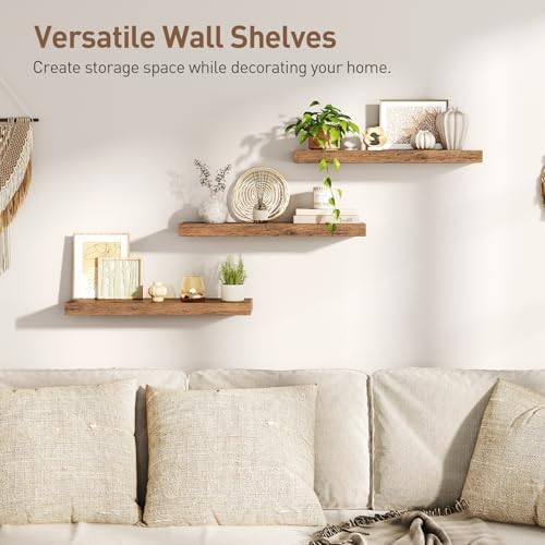 RALGEND Floating Shelves for Wall, 23.6" Wall Shelf Set of 3 - Image 4