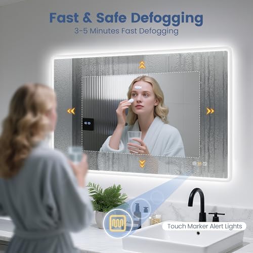 STARLEAD 48"x32" LED Bathroom Mirror - Image 4