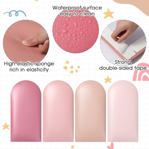 Jetec 6 Pcs Kids Wall Padding Panels, 1.18 Inch Thick Foam Wall Protector - Image 3