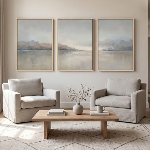 Large Framed Abstract Landscape Wall Art - Image 5