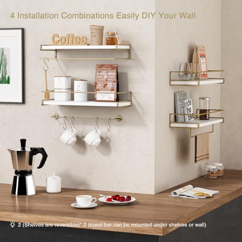 Forbena Floating Bathroom Shelves Wall Mounted - Image 6