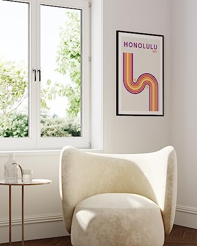 HAUS AND HUES Vintage Travel Poster – Honolulu Art Print, Retro City Artwork - Image 5