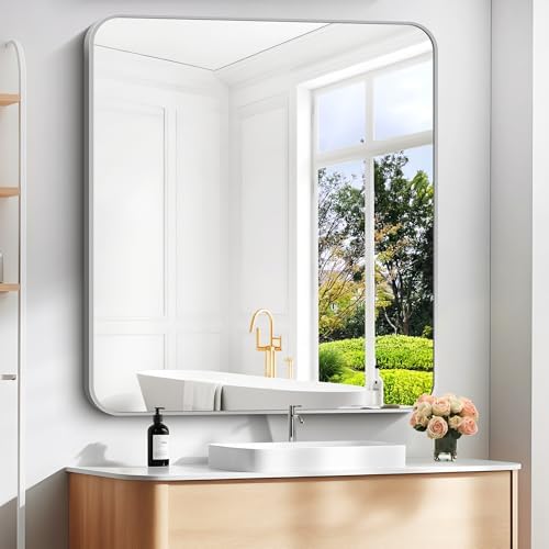DESBING 40" x 36"Bathroom Mirror, Decorative Rectangular Vanity Mirror by DESBING