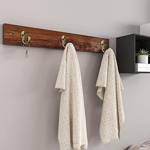 IBosins 50PCS Coat Hooks Wall Mounted Antique Brass Single Prong Robe Hook - Image 3