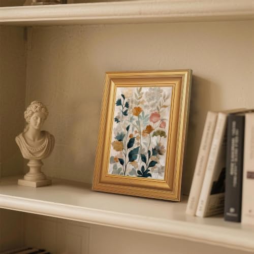 EJPFOGV Vintage Boho Floral Botanical Framed Canvas Wall Art 8x10 inches - Image 4
