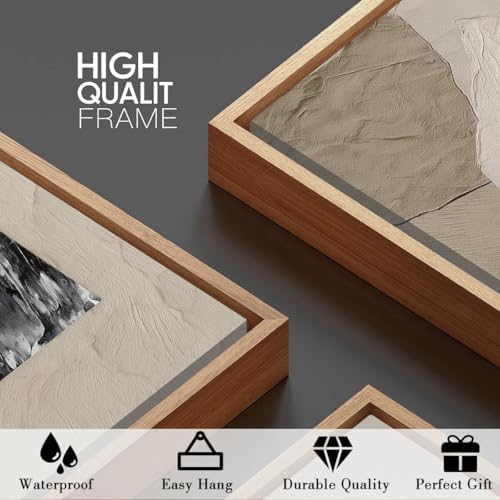 BINCUE Abstract Modern Wall Art Decor Framed Neutral Painting Prints Artwork - Image 6