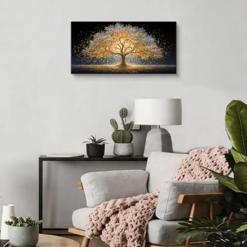 I@U Modern Gold Tree Of Life Canvas Wall Art Decor - Image 4