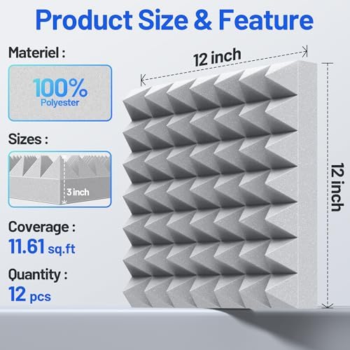 12 Pack Sound Proof Foam Panels - Image 6