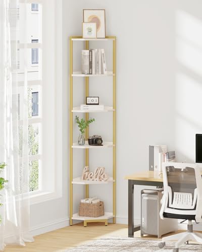 Hzuaneri Corner Shelf Stand 6-Tier Corner Bookshelf Storage Standing Shelf - Image 7