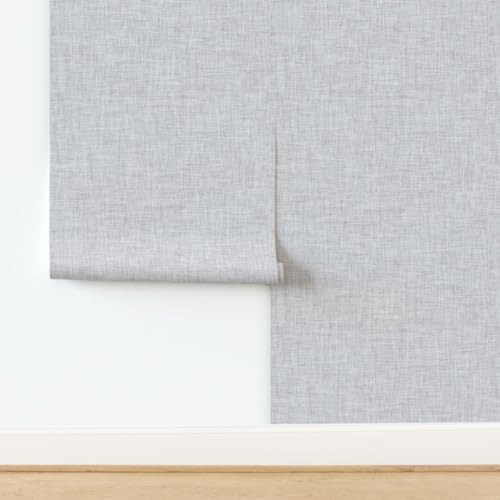 Spoonflower Cloud Gray Faux Pre-Pasted Removable Wallpaper - Image 4