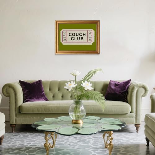 Gold Framed Vintage Ticket Wall Art, Retro Fun Couch Club Artwork - Image 7