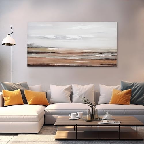 Framed Abstract Wall Art Wall Decor Modern Canvas Abstract Wall Art Brick-Red - Image 3