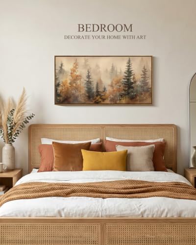 InSimSea Extra Large Framed Fall Wall Art, Forests Trees Landscape - Image 4