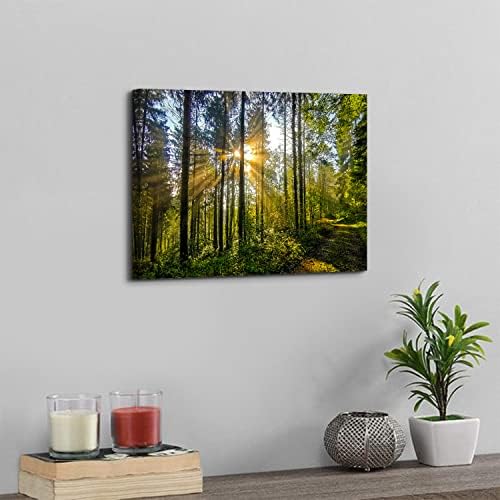 Sunrise Forest Canvas Wall Art for Living Room Nature Landscape Pictures Wall - Image 4
