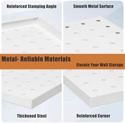 PBHEPJ 4 Pcs Metal Pegboard Panels, Includes Drywall Anchors and Screws Kits - Image 5