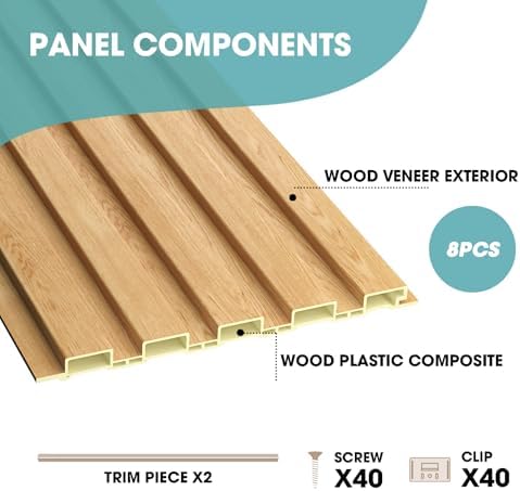 OUZUGIE WPC Acoustic Slat Wall Paneling - Image 4