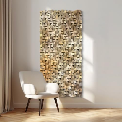 LIUZEYUE - Giant Textured Wood Panel, Modern Abstract Design, Focal Point by Unknown