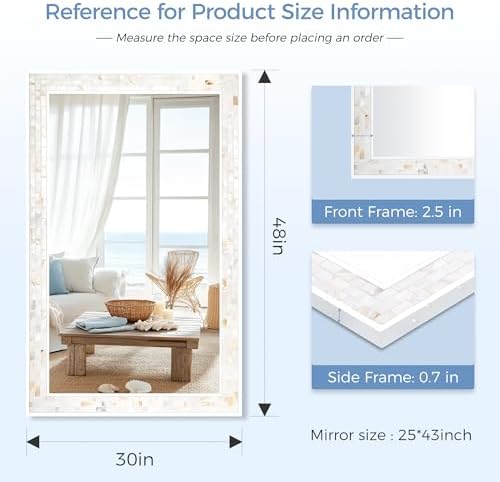 30 x 48 Inch Bathroom Mirror - Image 3