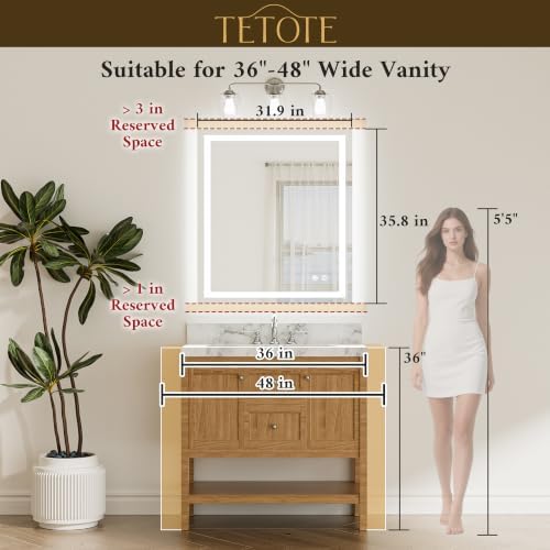 TETOTE LED Bathroom Mirror - Image 5
