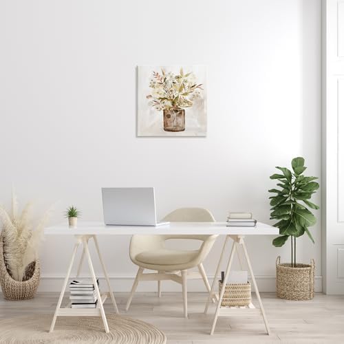 Earthy Fall Botanicals Floral, 24 x 24 Inch Canvas Wall Art - Image 4