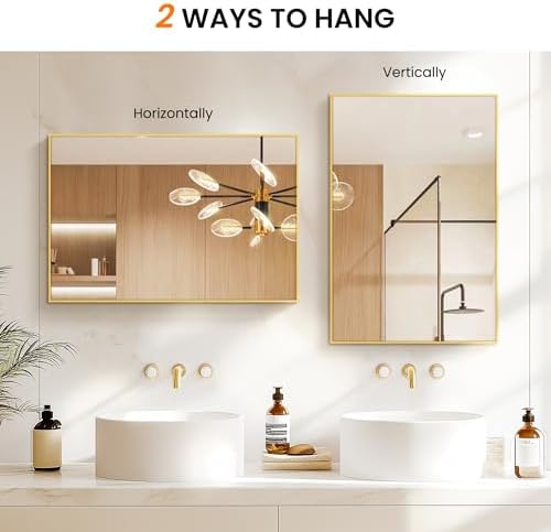 Bathroom Vanity Mirror for Wall 2Pack 36"x24" Bathroom Mirror for Over Sink - Image 6